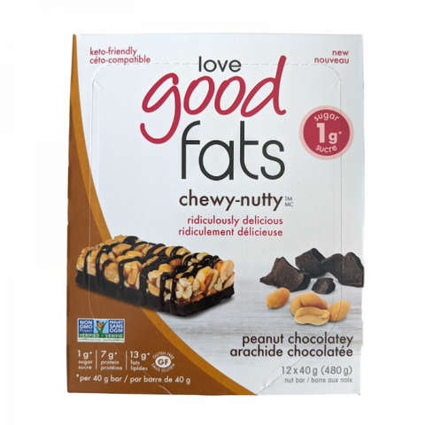Love Good Fats - Barre aux noix saveur arachide chocolatée 40g - Keys Nutrition