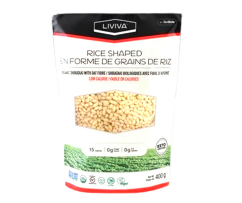 Liviva - Shirataki riz avec fibre d'avoine Bio 400g - Keys Nutrition