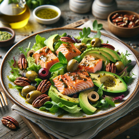 Salade au Saumon, à l'Avocat et aux Olives – Une Recette Santé et Rapide - Keys Nutrition