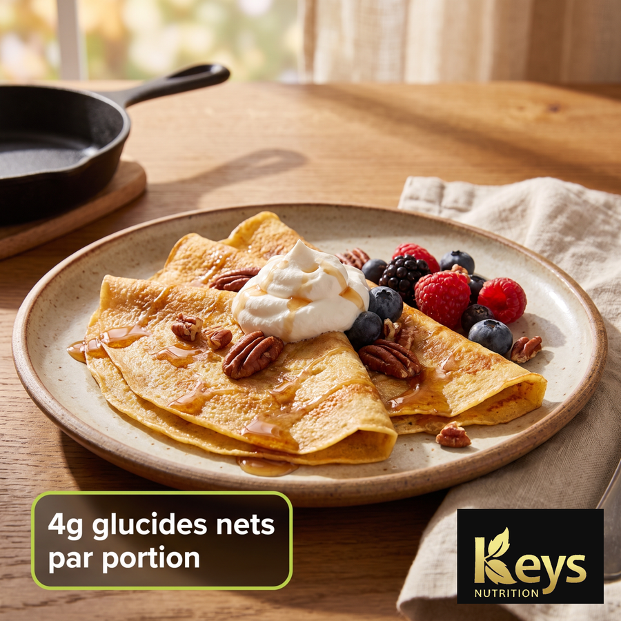 Comment faire des crêpes sans sucre et faibles en glucides?