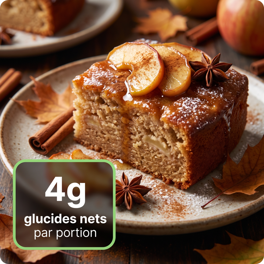 Comment faire un gâteau aux pommes sans sucre et faible en glucides?