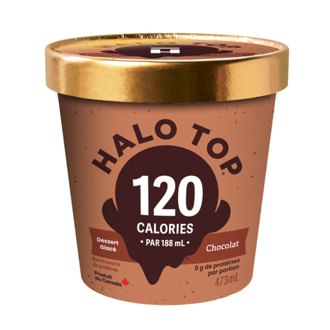 Halo Top - Crème glacée Faible en glucide - Caisse de 8 473ml