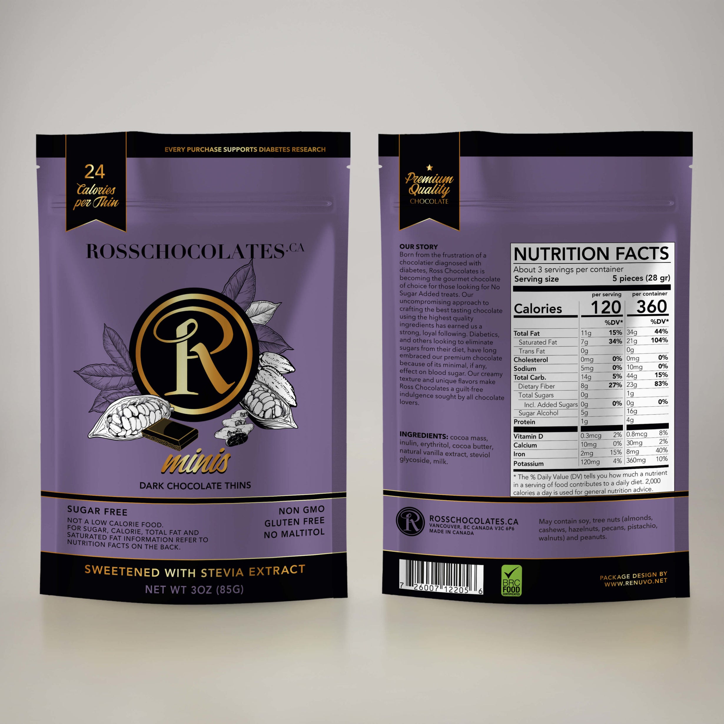 Ross Chocolates Minis chocolat noir