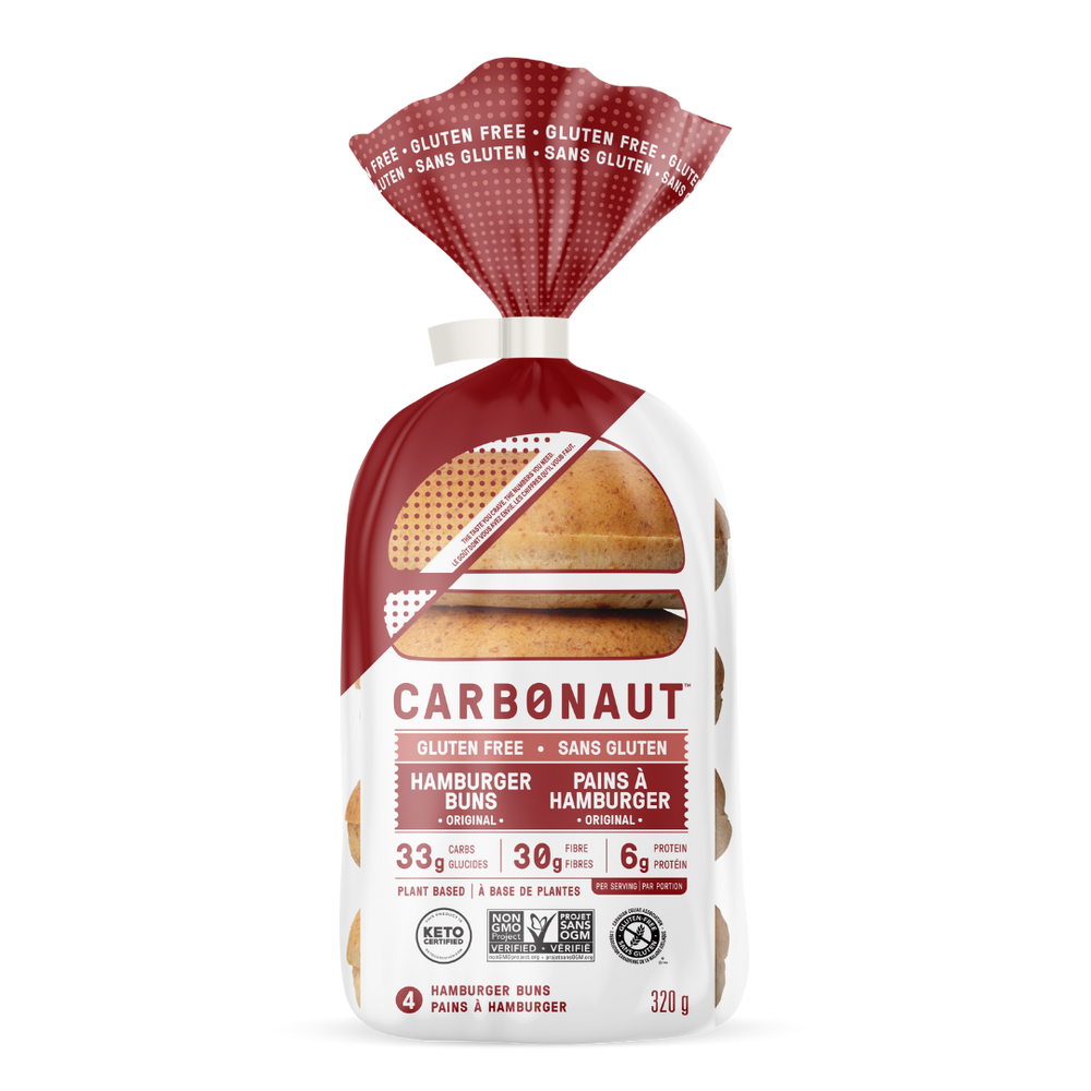 CARBONAUT - Pains Hamburger sans gluten 320g || Low Carb GLUTEN FREE Original Hamburger Buns 320g CARBONAUT