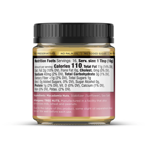 HOUSE OF MACADAMIAS - Beurre de noix de macadamia Sel de mer 250g - Keys Nutrition