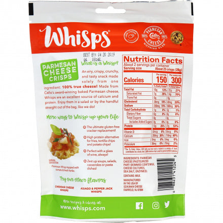 WHISPS - Craquelins de fromage 60g||WHISPS - Cheese Crackers 60g WHISPS