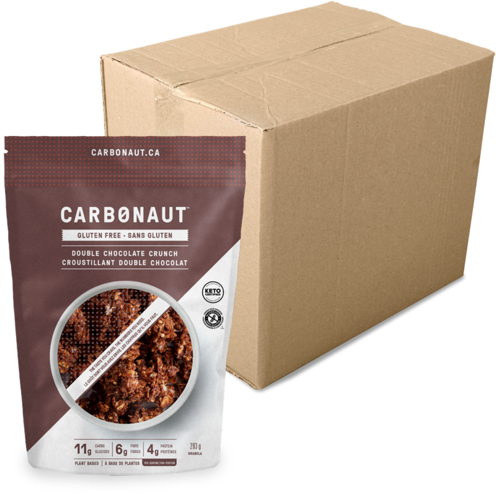 CARBONAUT - Granolas Croustillant Double Chocolat 283g CAISSE DE 6 || Low Carb Double Chocolate Crunch Granola 283g- CASE OF 6 CARBONAUT