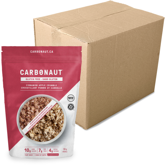 CARBONAUT - Granolas Croustillant pomme et cannelle 283g CAISSE DE 6||Low Carb Cinnamon Apple Crumble Granola 283g- CASE DE 6 CARBONAUT