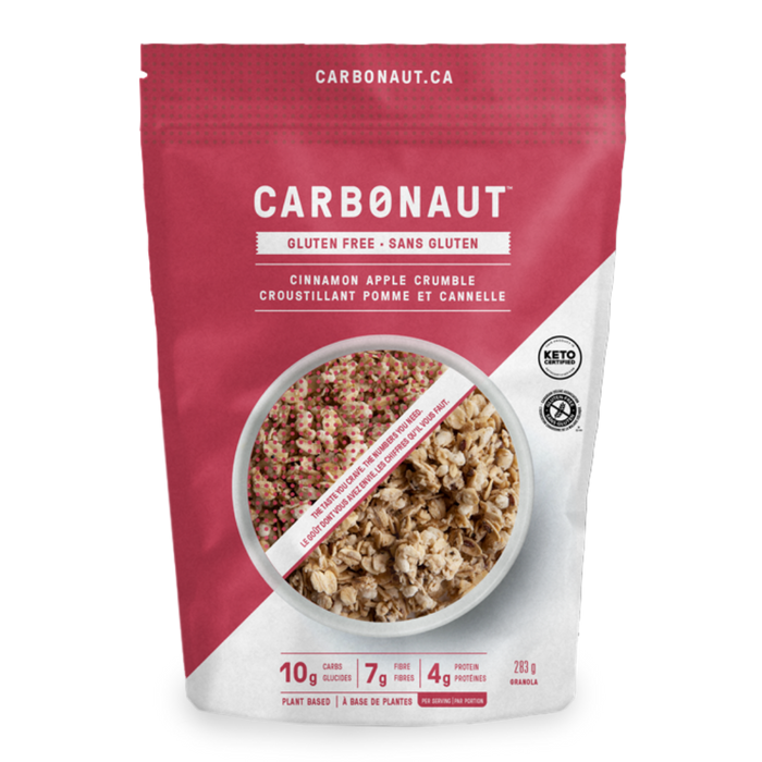 CARBONAUT - Granolas Croustillant pomme et cannelle 283g CAISSE DE 6||Low Carb Cinnamon Apple Crumble Granola 283g- CASE DE 6 CARBONAUT