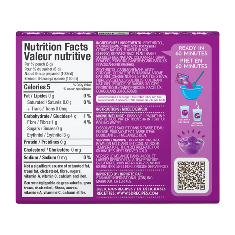 KEYS-NUTRITION-LOW-CARB-EPICERIE-SIMPLY-DELISH-JEL-DESSERT-DESSERT-GELATINE-CERISE-NOIRE-BLACK-CHERRY-INFORMATION-NUTRITIONNEL-NUTRITION-FACTS