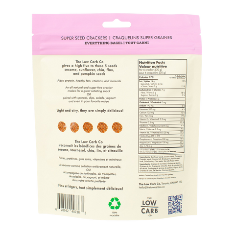 THE LOW CARB CO - Craquelins aux graines 101g