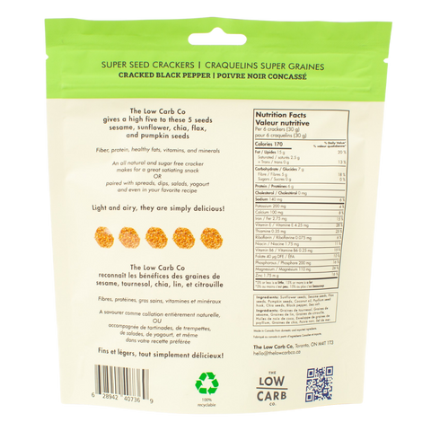 THE LOW CARB CO - Craquelins aux graines 101g