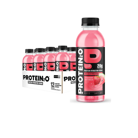 Protein2o - Eau infusée de protéines - fraise melon d'eau + Energie - CAISSE DE 12 - Keys Nutrition