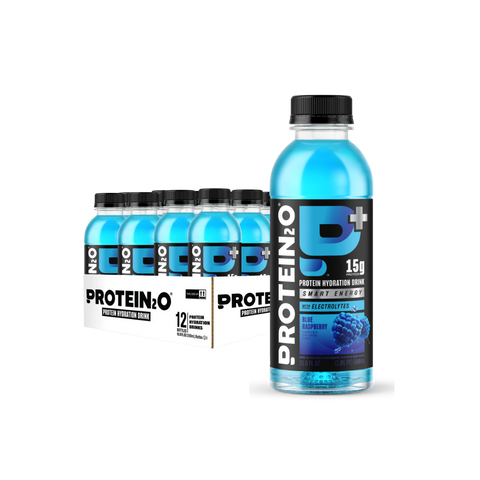 Protein2o - Eau infusée de protéines - framboise bleu + Energie - CAISSE DE 12 - Keys Nutrition
