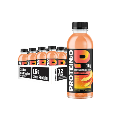 Protein2o - Eau infusée de protéines - Pêche mangue - CAISSE DE 12 - Keys Nutrition