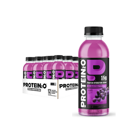 Protein2o - Eau infusée de protéines - Raisin - CAISSE DE 12 - Keys Nutrition