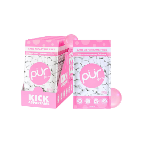 PUR Gum - Gomme à mâcher 55 morceaux CAISSE DE 12