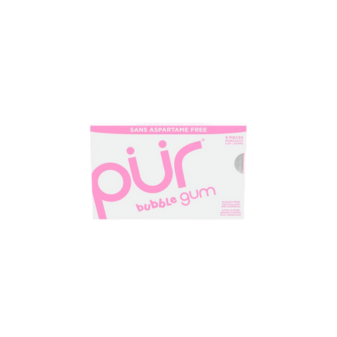 PUR Gomme à mâcher, sans aspartame, sans sucre, 100 % xylitol, gomme à mâcher naturelle, sans OGM, végétalien