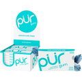 PUR Gomme à mâcher, sans aspartame, sans sucre, 100 % xylitol, gomme à mâcher naturelle, sans OGM, végétalien