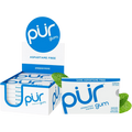 PUR Gomme à mâcher, sans aspartame, sans sucre, 100 % xylitol, gomme à mâcher naturelle, sans OGM, végétalien CAISSE
