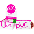 PUR Gomme à mâcher, sans aspartame, sans sucre, 100 % xylitol, gomme à mâcher naturelle, sans OGM, végétalien CAISSE