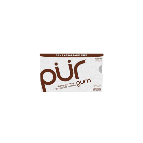 PUR Gomme à mâcher, sans aspartame, sans sucre, 100 % xylitol, gomme à mâcher naturelle, sans OGM, végétalien