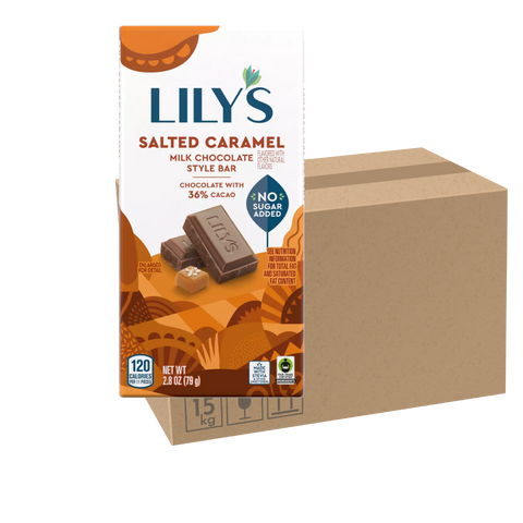 Lily's - Barre Chocolatée au lait caramel salé 79g CAISSE DE 20