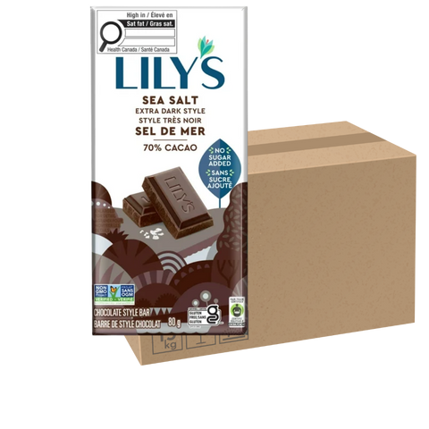 Lily's - Barre chocolatée noir 70% et sel de mer 79g