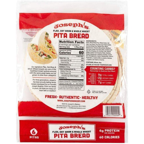 JOSEPH'S BAKERY - Pita Breads 222g