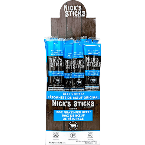 NICK'S STICKS - Bâtonnets de bœuf nourri à l'herbe Original 48g - Keys Nutrition