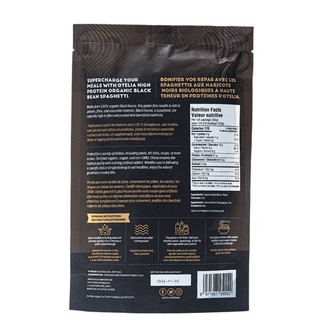 OTELIA - Pâtes Spaghetti Protéinées aux Haricots Noirs 200g