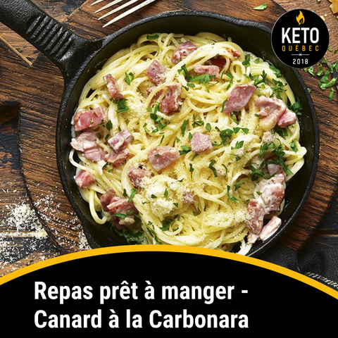 Repas prêt à manger - Canard à la Carbonara BOÎTE DE 8 KEYS NUTRITION PRÊT À MANGER