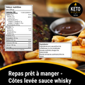 Repas prêt à manger - Côtes levée sauce whisky BOÎTE DE 8 KEYS NUTRITION PRÊT À MANGER