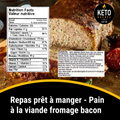 Repas prêt à manger - Pain à la viande fromage bacon BOÎTE DE 8 KEYS NUTRITION PRÊT À MANGER