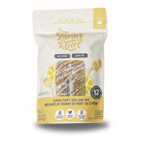 Farm Girl-Mélange de pain et de gâteau keto au citron et au pavot CAISSE DE 12