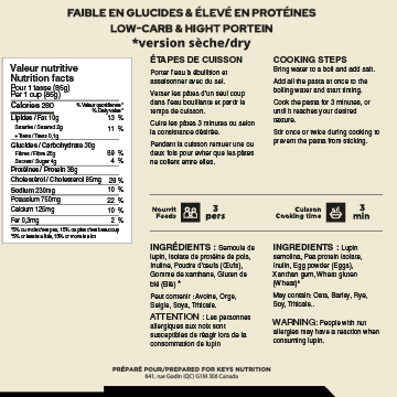 The delicious Pasta - Keys Nutrition BOX OF 8