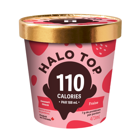 Halo Top - Crème glacée Faible en glucide - Caisse de 8 473ml