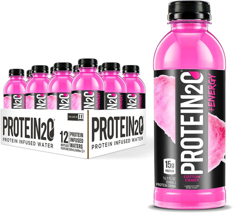 Protein2o - Eau infusée de protéines - Cotton Candy Énergie - CAISSE DE 12 || Protein2o - Protein infused water - Cotton Candy Energy - CASE OF 12 Protein2o
