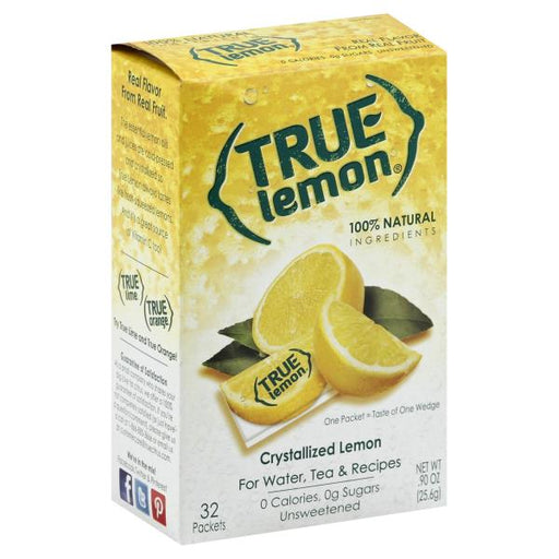 True Lemon - Saveur de citron cristallisé 32 sachets||True Lemon - Lemon Flavor 32 bags crystallizes TRUE LEMON