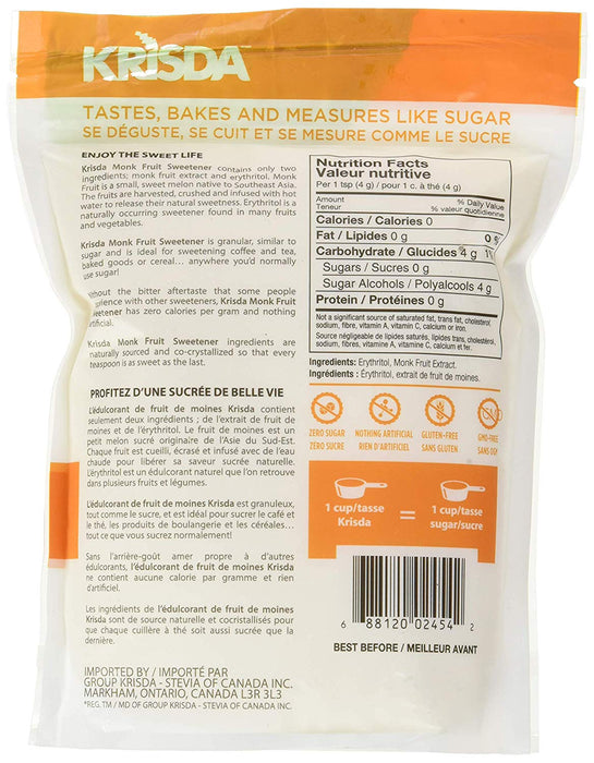 Krisda - Mélange de fruit des moines et érythritol 454g||Krisda - Blend of monks and erythritol fruit 454g KRISDA