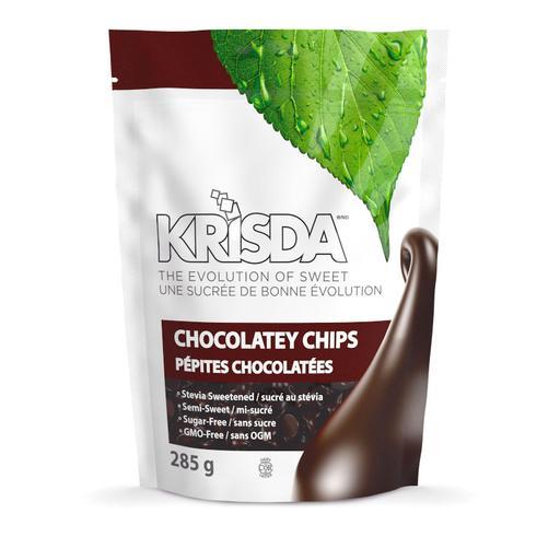 Krisda - Pépites de chocolat sans sucre 285g CAISSE DE 6||Krisda - unsweetened chocolate chips 285g FUND 6 KRISDA