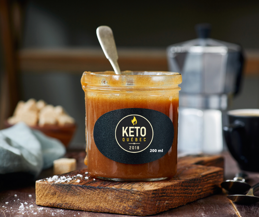 Beurre de caramel décadents Keto Québec 200ml - (4 saveurs disponibles) CAISSE DE 12||Caramel Butter decadent Keto Quebec 200ml - (4 flavors available) BOX OF 12 KEYS NUTRITION