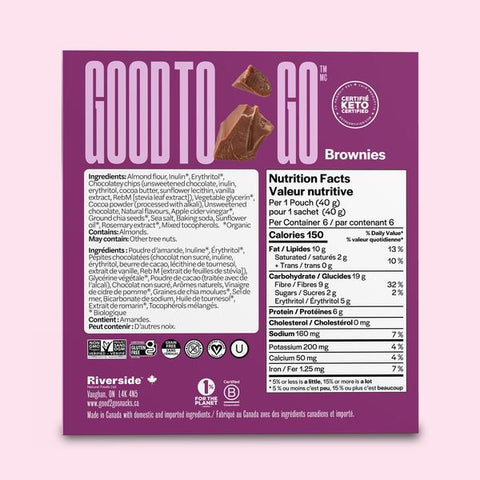 GOOD TO GO - Bouchées de Brownies - Keys Nutrition