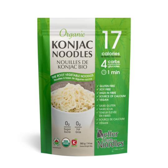 Better than noodles - Nouilles de Konjac bio 385g CAISSE DE 6||Better than noodles - Noodles Konjac organic 385g 6/CASE BETTER THAN FOODS