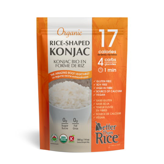 Better than rice - Riz de Konjac bio 385g CAISSE DE 6||Better than rice - Rice Konjac organic 385g 6/CASE BETTER THAN FOODS