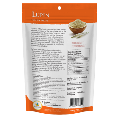 Écoideas - Farine de Lupin 400g (CAISSE DE 9)||Ecoideas - Lupine flour 400g (BOX OF 9) ÉCOIDEAS
