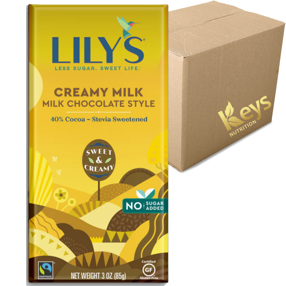 Lily's - Lait crémeux 85g CAISSE DE 12 ||Lily's - Creamy milk 85g BOX OF 12 LILY'S CHOCOLATE