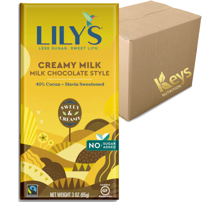 Lily's - Lait crémeux 85g CAISSE DE 12 ||Lily's - Creamy milk 85g BOX OF 12 LILY'S CHOCOLATE