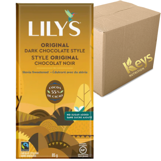 Lily's - Chocolat Noir 55% Original 85g (T) CAISSE DE 12||Lily's - Black Chocolate 55% 85g Original (T) BOX OF 12 LILY'S CHOCOLATE