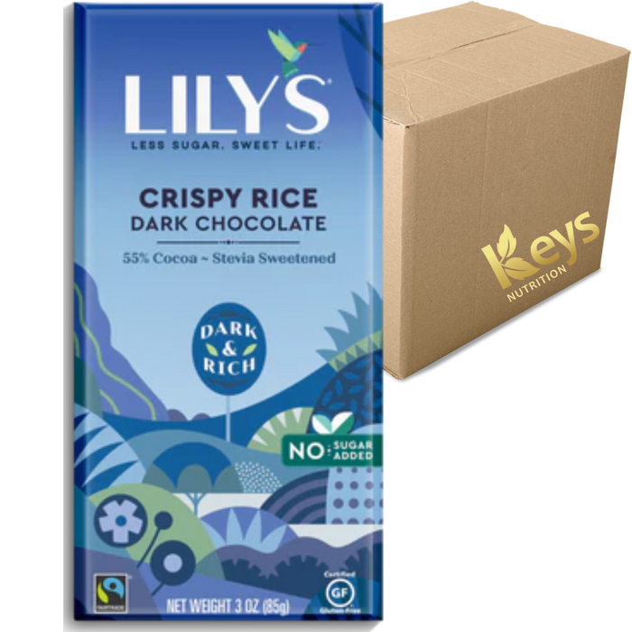 Lily's - Riz croustillant 85g CAISSE DE 12 ||Lily's - 85g crispy rice BOX OF 12 LILY'S CHOCOLATE